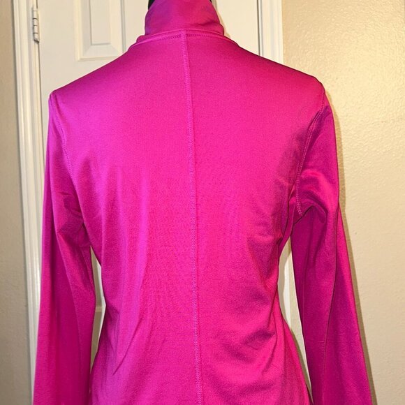 Layer 8 Women’s Quarter Zip Athletic Top Fuchsia Size Medium Moisture-Wicking - Picture 2 of 8